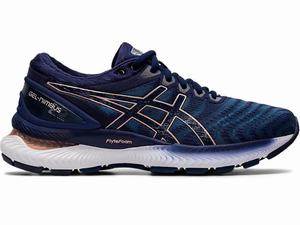 Asics GEL-NIMBUS 22 Löparskor Dam Grå Marinblå | SDYMVU674